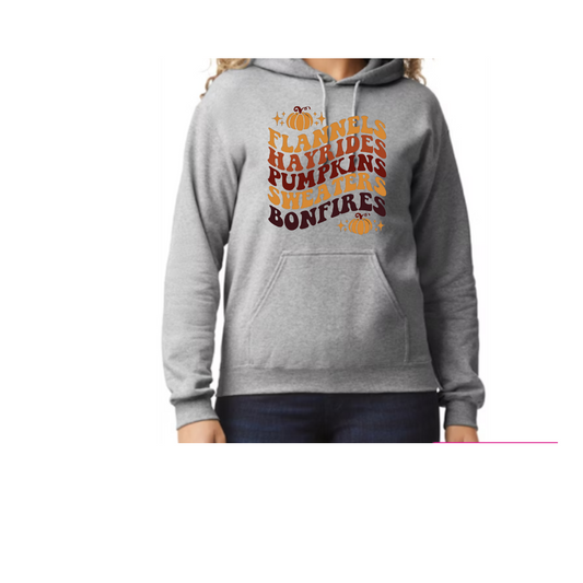 Flannels Hayrides Bonfires DTF