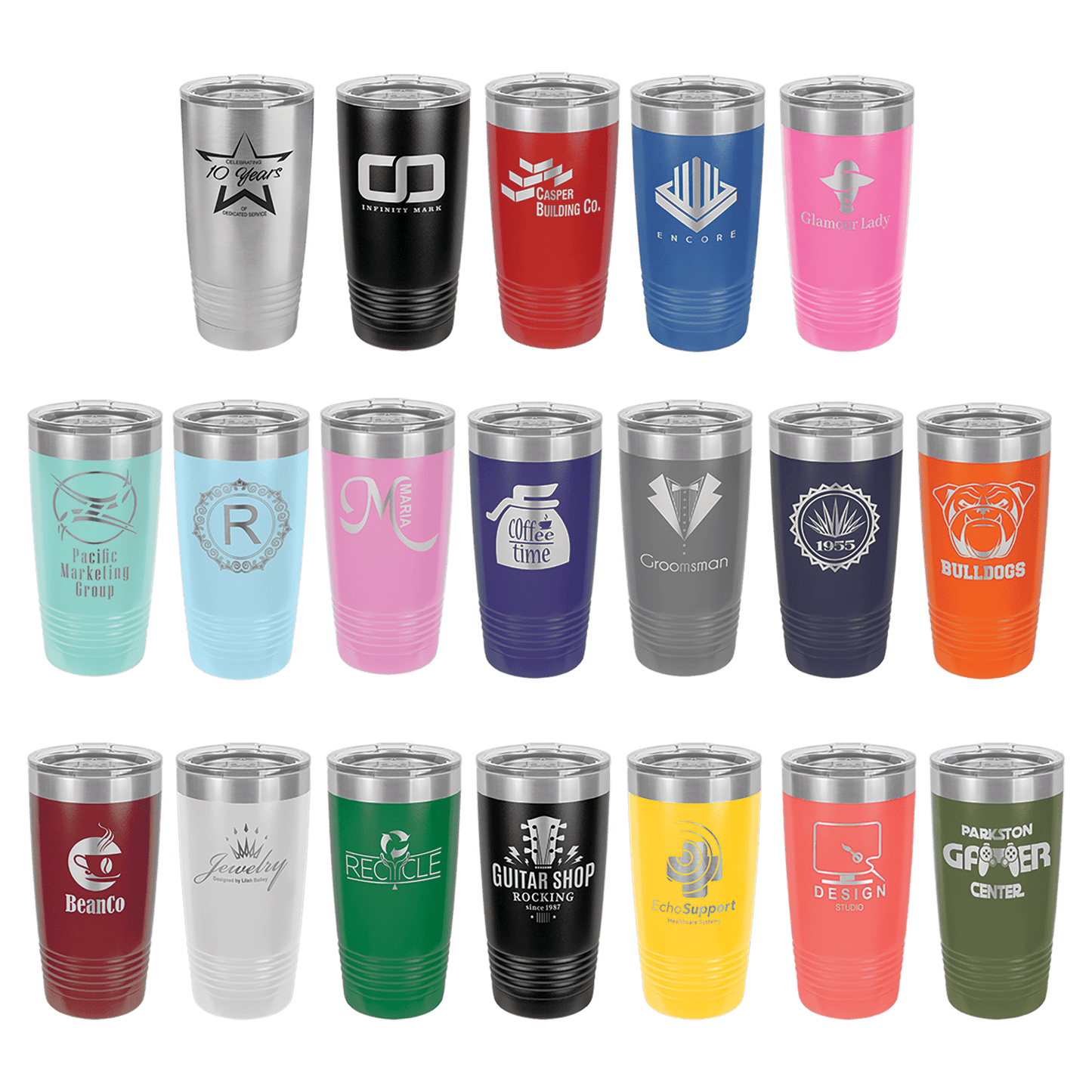 20oz Polar Camel Tumbler w/ slider lid - Engraved with New Ross logo