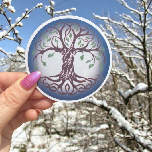 Blue Tree of Life Sticker