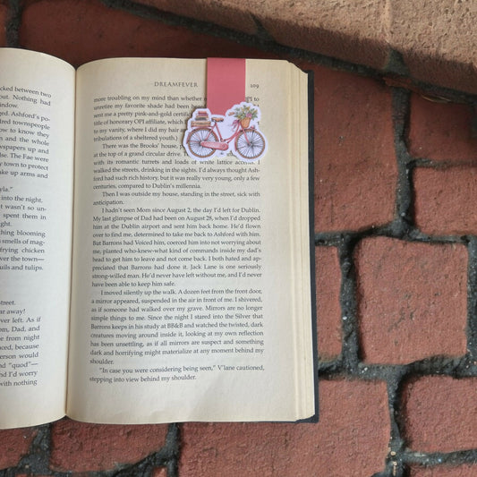 Pink Bike Magnetic Bookmark