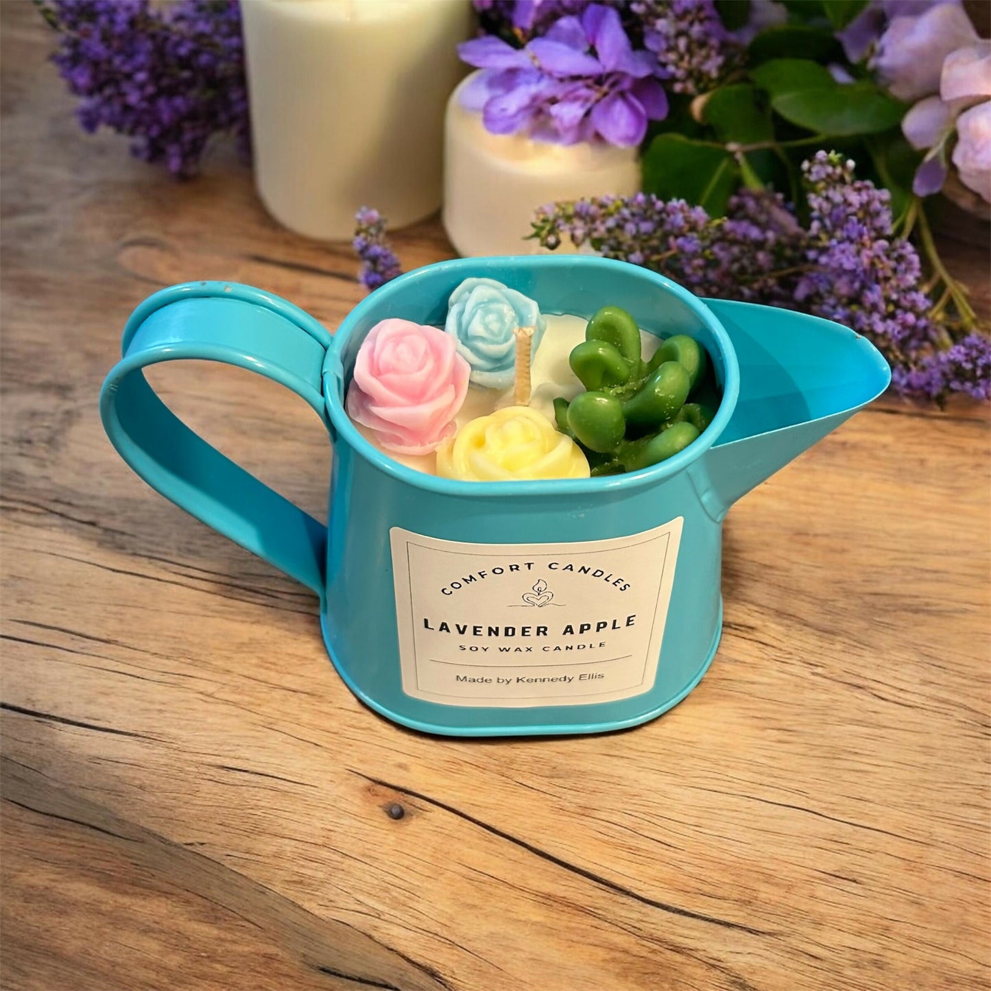 Lavender Apple watering-can candle 6oz