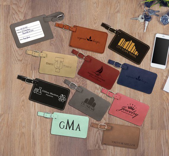 4 1/4" x 2 3/4" Leatherette Luggage Tag