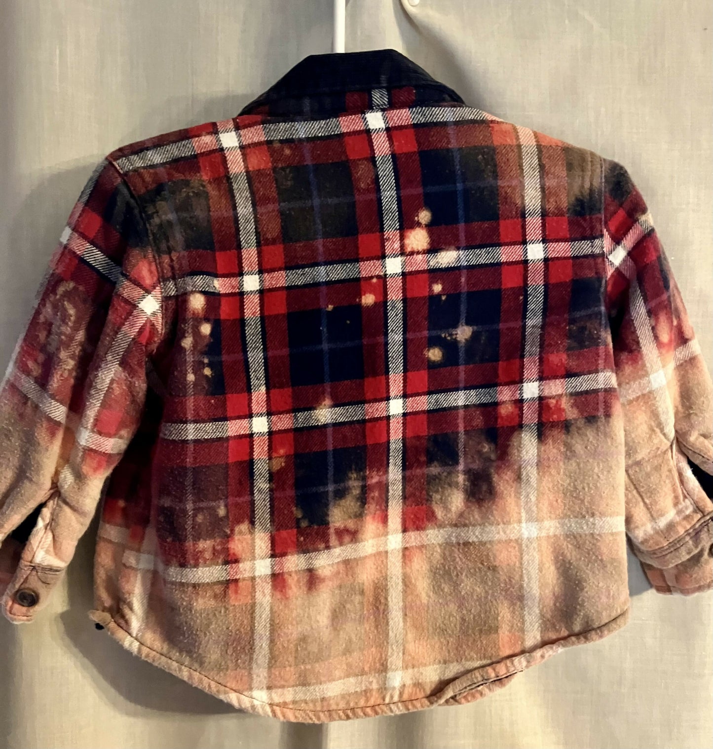 Kids hand bleached flannel sz 18/24 mo #2653