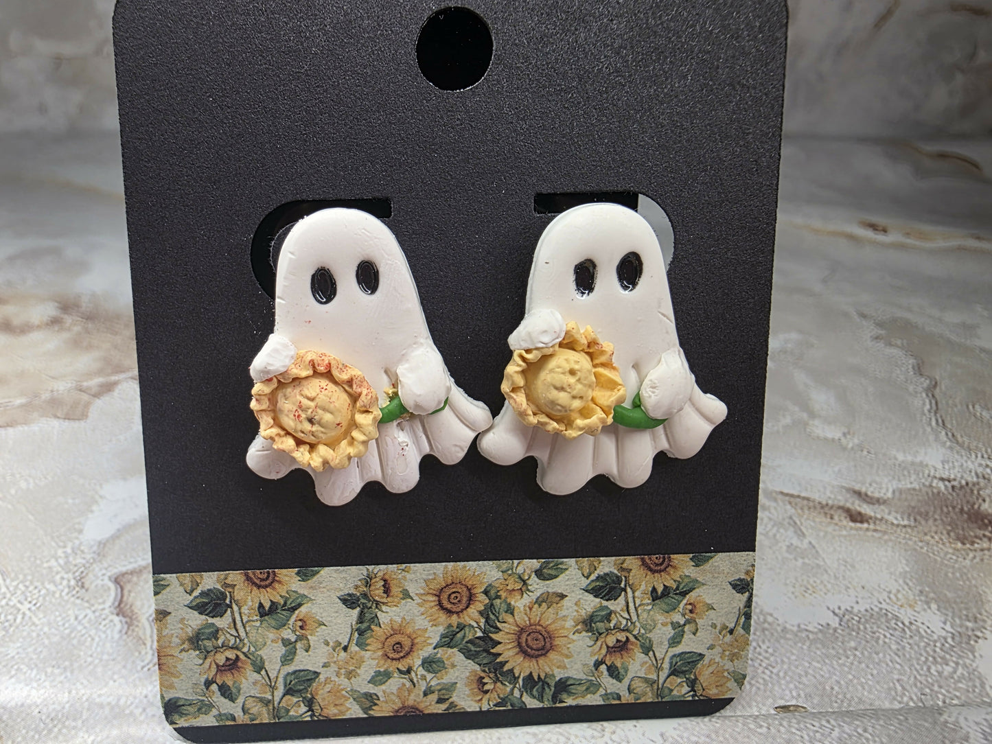 Sunflower Ghost Stud
