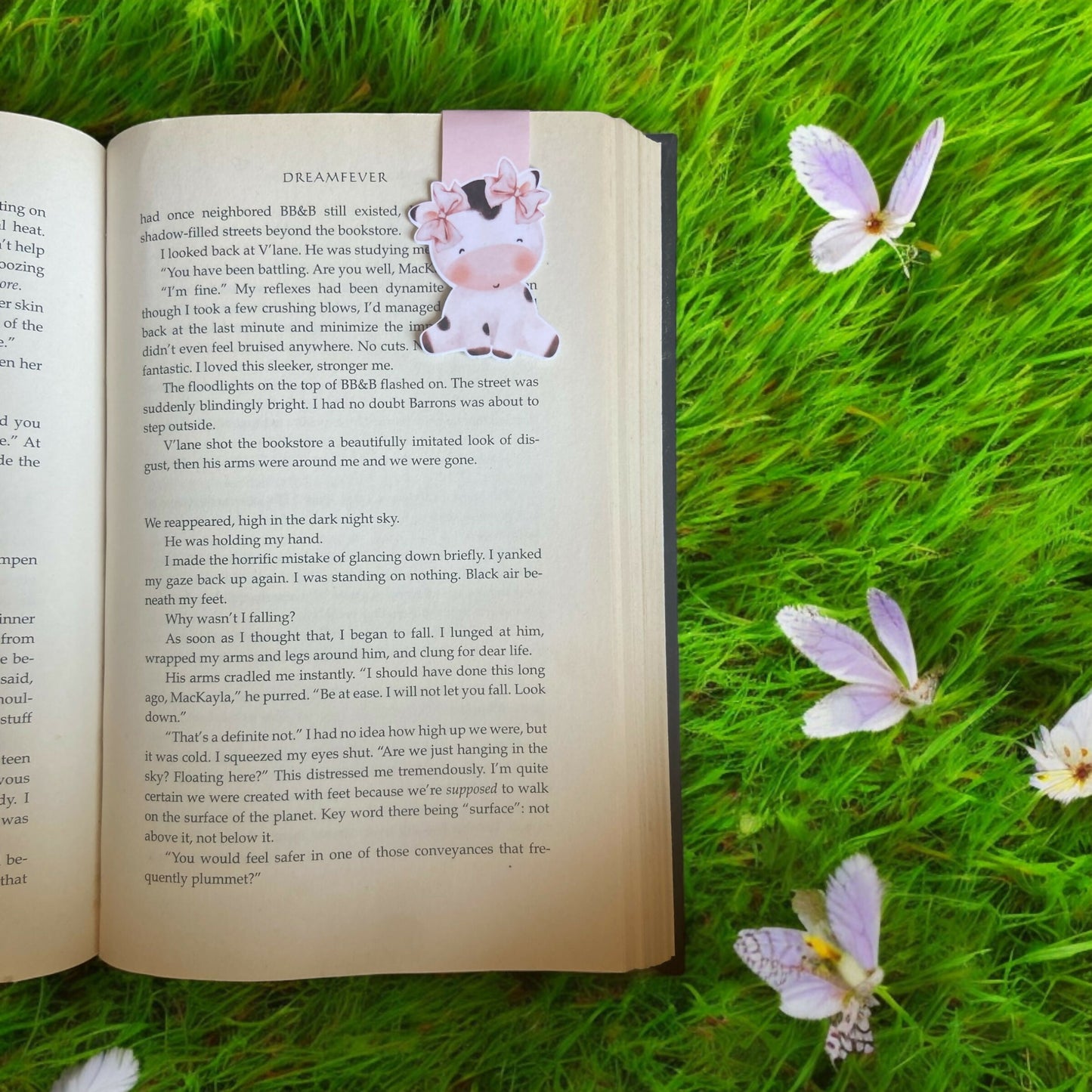 Cow with Bow Magnetic Bookmark