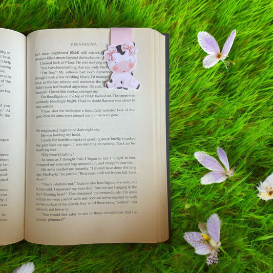 Cow with Bow Magnetic Bookmark