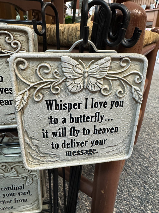 Memorial garden plaque with stake
