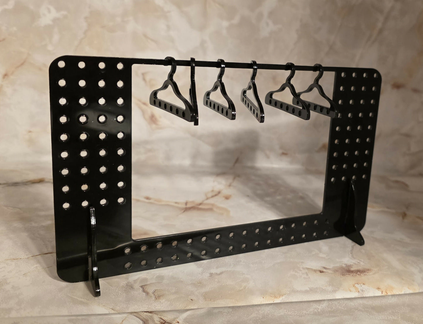 Acrylic Earring Display Stand with Mini Hangers (with one sat of pumpkin earrings)