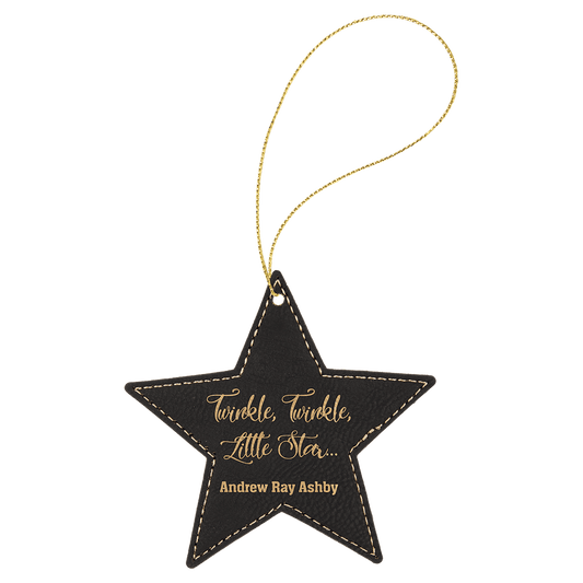 Leatherette Star Ornament - available in 9 colors