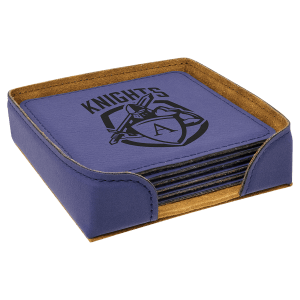 Leatherette Coaster - Engraved with New Ross Logo