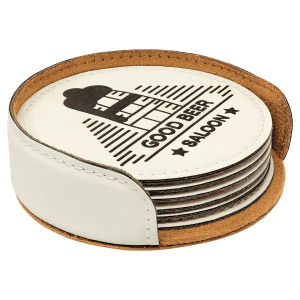 Leatherette Coaster - Engraved with New Ross Logo