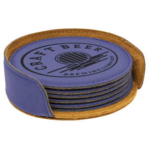 Leatherette Coaster - Engraved with New Ross Logo