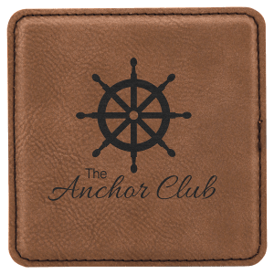 Leatherette Coaster - Engraved with New Ross Logo