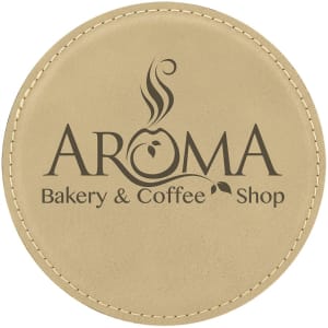 Leatherette Coaster - Engraved with New Ross Logo