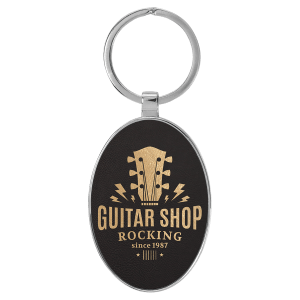 Leatherette Keychains - Engraved with New Ross Logo