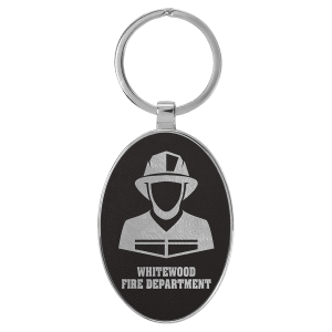 Leatherette Keychains - Engraved with New Ross Logo
