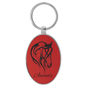 Leatherette Keychains - Engraved with New Ross Logo