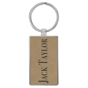 Leatherette Keychains - Engraved with New Ross Logo