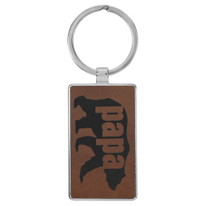 Leatherette Keychains - Engraved with New Ross Logo