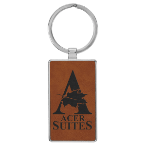 Leatherette Keychains - Engraved with New Ross Logo