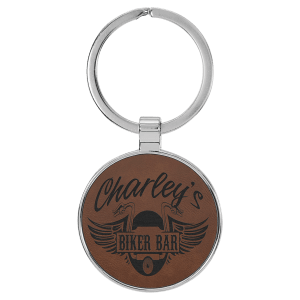 Leatherette Keychains - Engraved with New Ross Logo