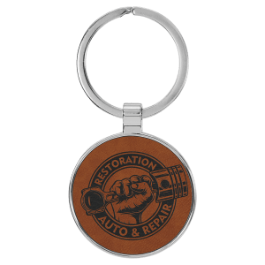 Leatherette Keychains - Engraved with New Ross Logo