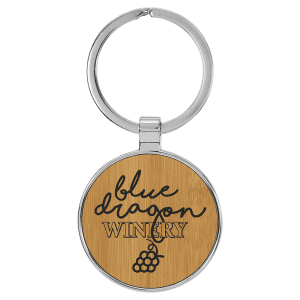 Leatherette Keychains - Engraved with New Ross Logo
