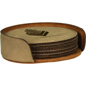 Leatherette Coaster - Engraved with New Ross Logo
