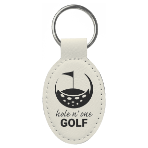 Leatherette Keychains - Engraved with New Ross Logo