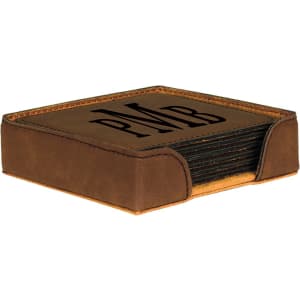 Leatherette Coaster - Engraved with New Ross Logo