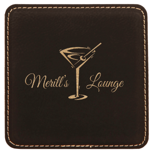 Leatherette Coaster - Engraved with New Ross Logo
