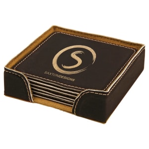 Leatherette Coaster - Engraved with New Ross Logo