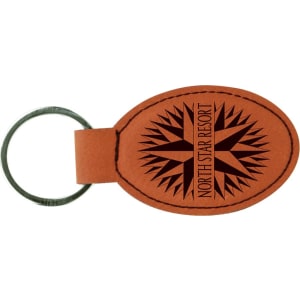 Leatherette Keychains - Engraved with New Ross Logo