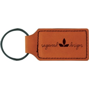 Leatherette Keychains - Engraved with New Ross Logo