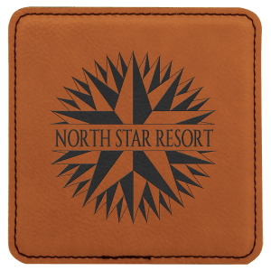 Leatherette Coaster - Engraved with New Ross Logo