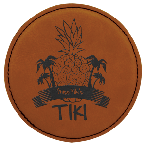 Leatherette Coaster - Engraved with New Ross Logo