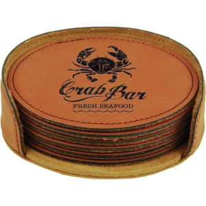 Leatherette Coaster - Engraved with New Ross Logo