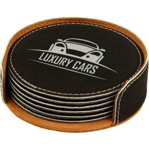 Leatherette Coaster - Engraved with New Ross Logo