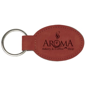 Leatherette Keychains - Engraved with New Ross Logo