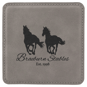 Leatherette Coaster - Engraved with New Ross Logo