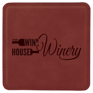 Leatherette Coaster - Engraved with New Ross Logo