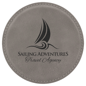 Leatherette Coaster - Engraved with New Ross Logo