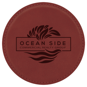 Leatherette Coaster - Engraved with New Ross Logo
