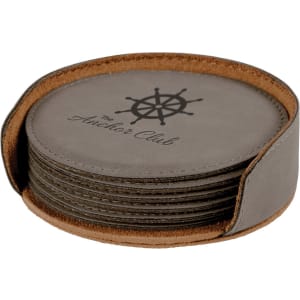Leatherette Coaster - Engraved with New Ross Logo