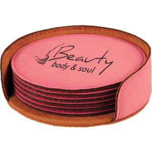 Leatherette Coaster - Engraved with New Ross Logo