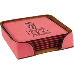 Leatherette Coaster - Engraved with New Ross Logo