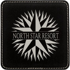 Leatherette Coaster - Engraved with New Ross Logo