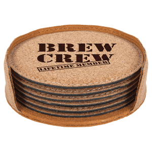 Leatherette Coaster - Engraved with New Ross Logo