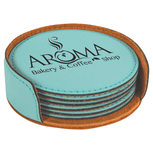 Leatherette Coaster - Engraved with New Ross Logo