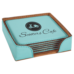 Leatherette Coaster - Engraved with New Ross Logo